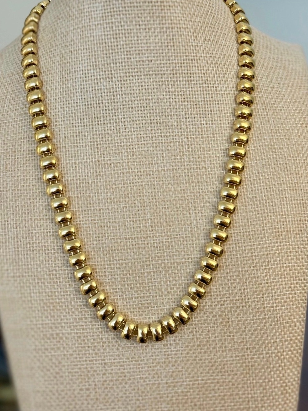 Park Lane Gold Beaded Station Necklace